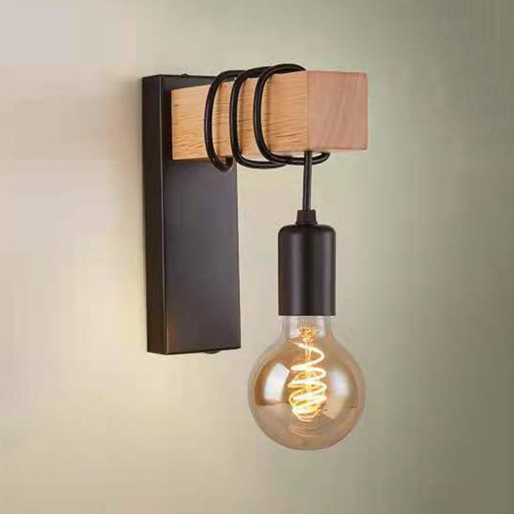 Silva Wall Lamp Bulb Industrial, Metal, Black/White, Living Room - Neutralighting