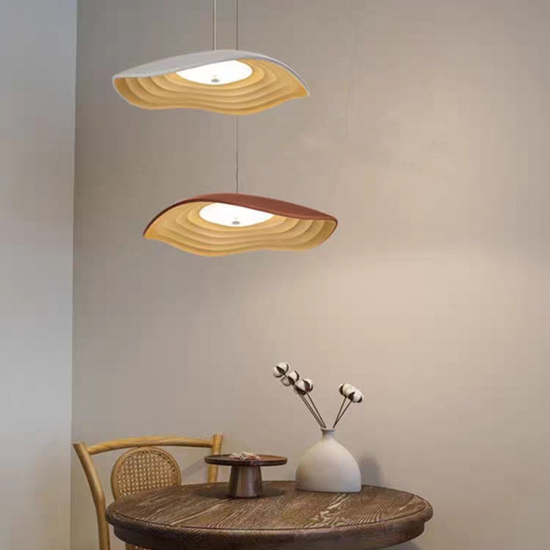 Arisha Wabi-Sabi Resin LED Pendant Light, White/Orange/Black - Neutralighting