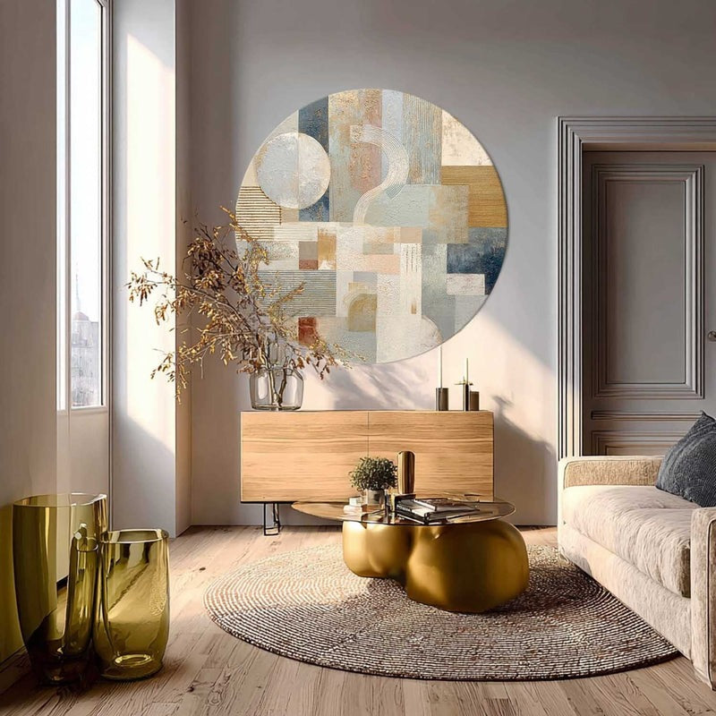Wall Art Minimalist 3D Gold Geometric Blocks