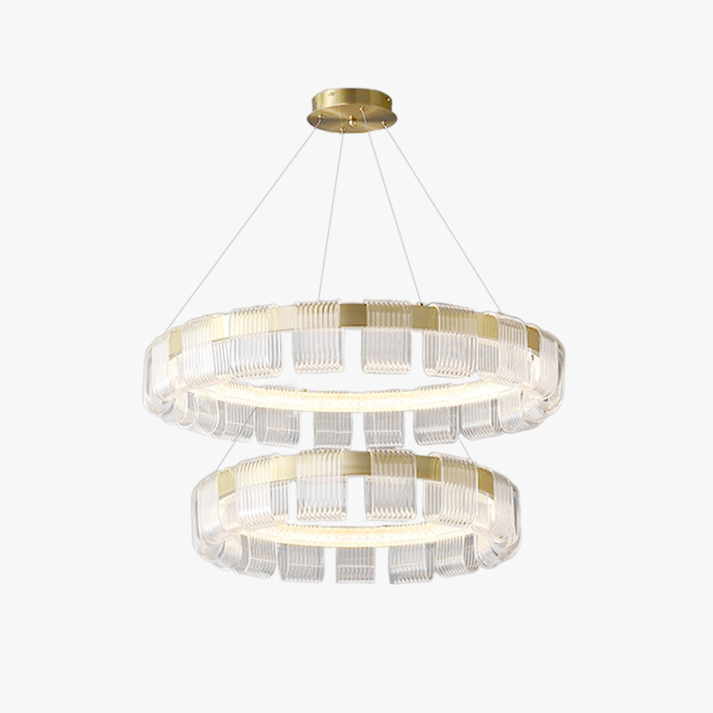 Arisha Modern Acrylic Ring Pendant Light, White/Gold - Neutralighting