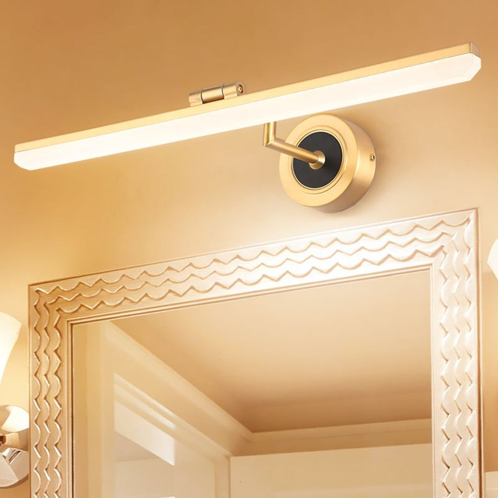 Arisha Vintage Linear Metal/Acrylic Wall Lamp, Black/Gold - Neutralighting