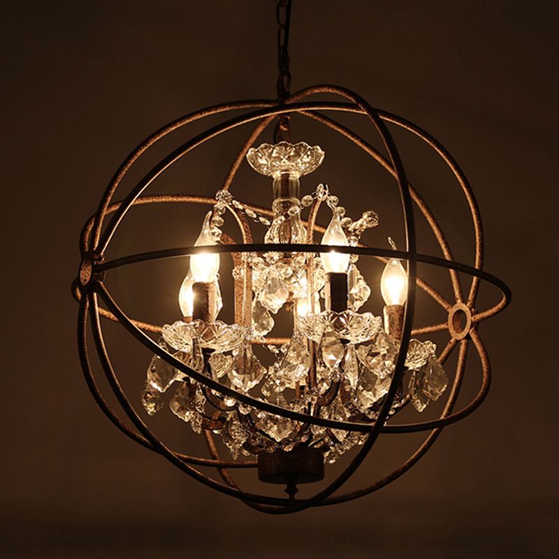 Kristy Rustic Vintage Candle Metal Pendant Light Black/Rust Bedroom - Neutralighting