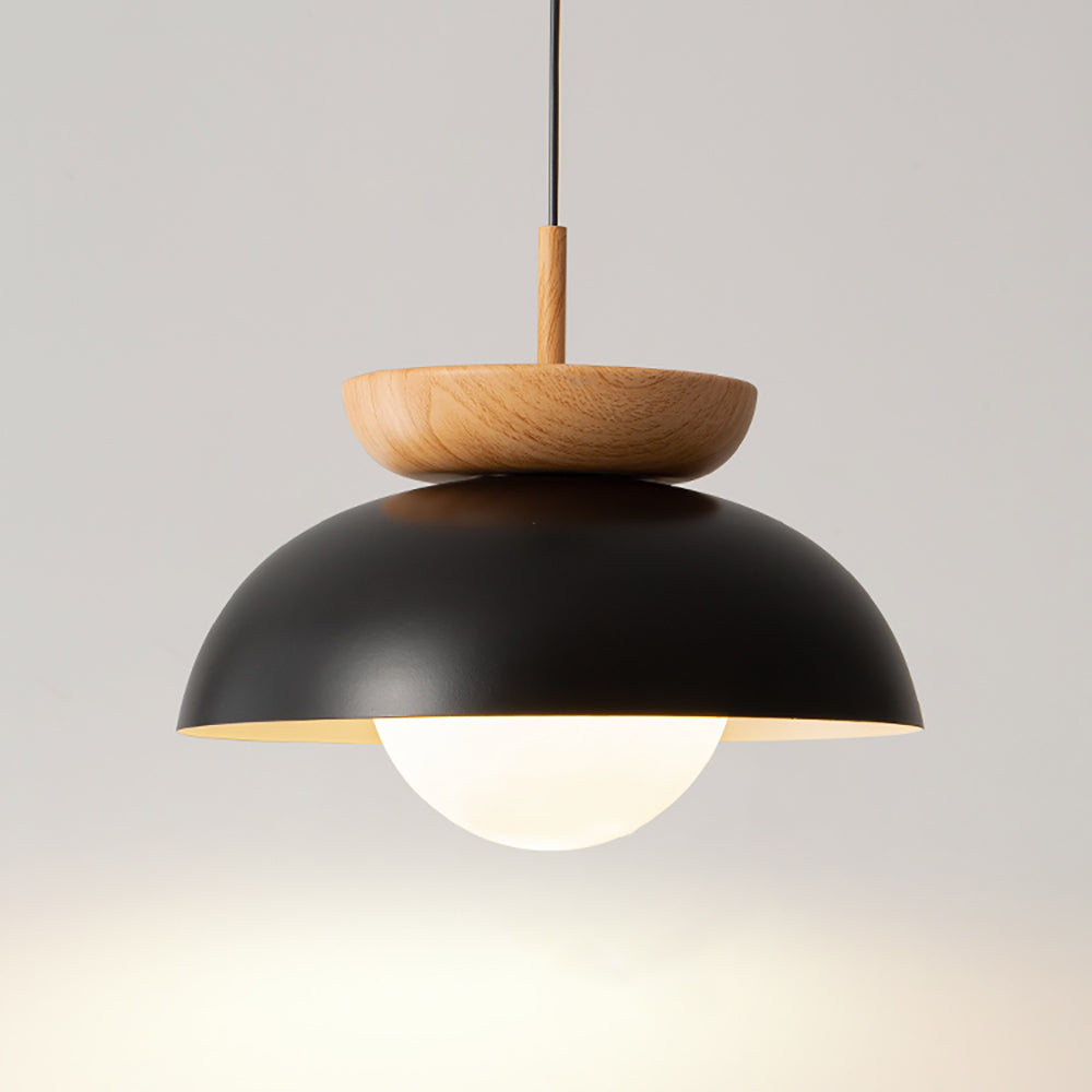 Muto Nordic Pendant Light/Flush Mount Ceiling Light Wood/Metal Black Kitchen Balcony - Neutralighting