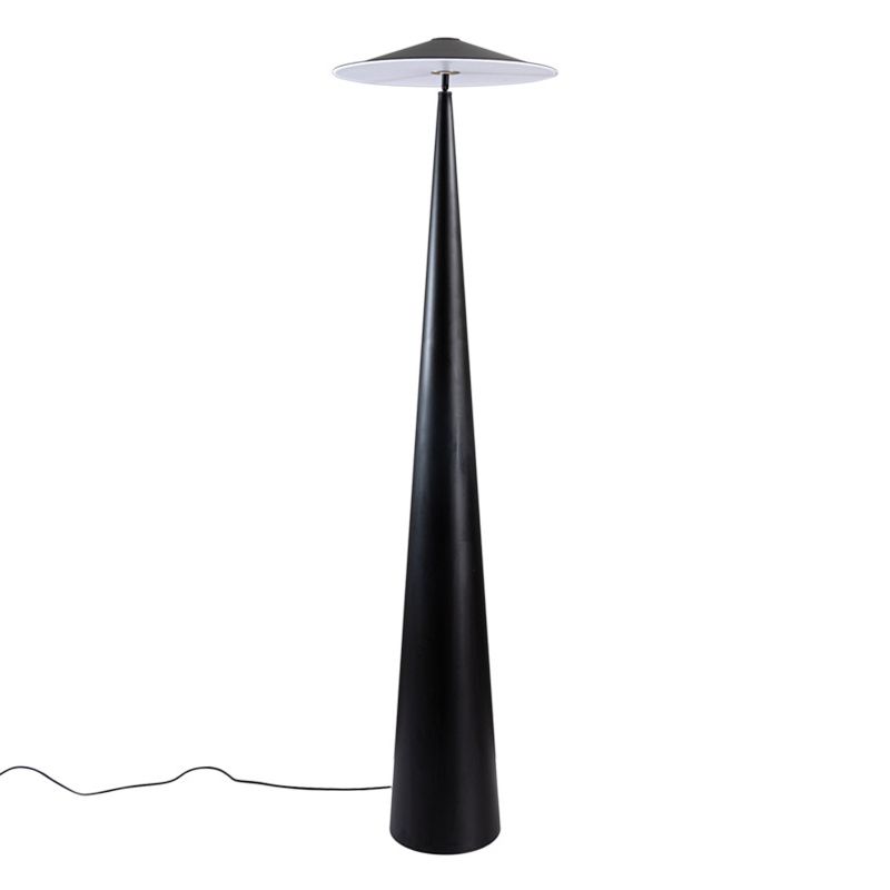 Salgado Modern Saucer Shaped Metal Floor Lamp,Black - Neutralighting