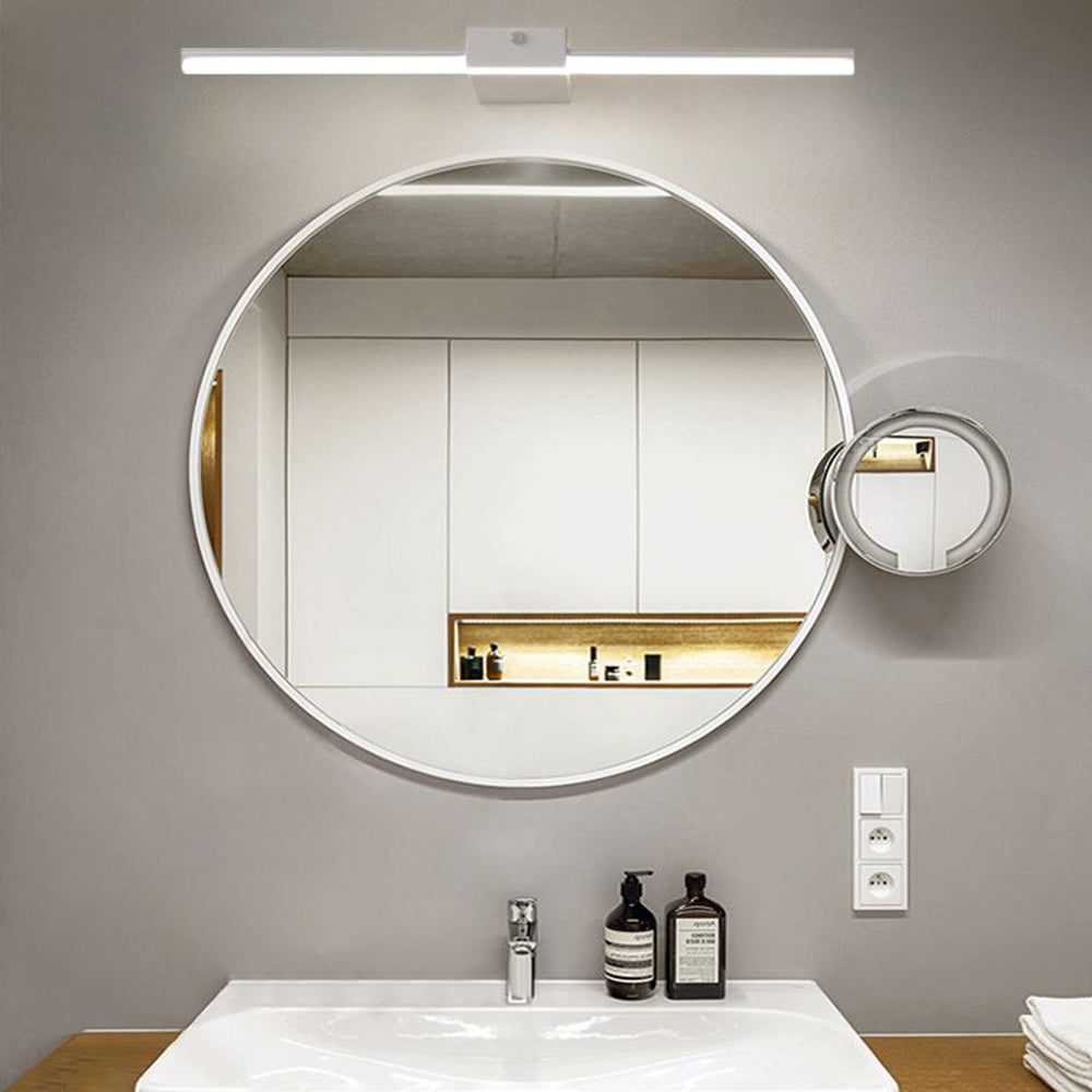 Arisha Minimalist Linear Metal Wall Lamp, Black/White, Bathroom - Neutralighting