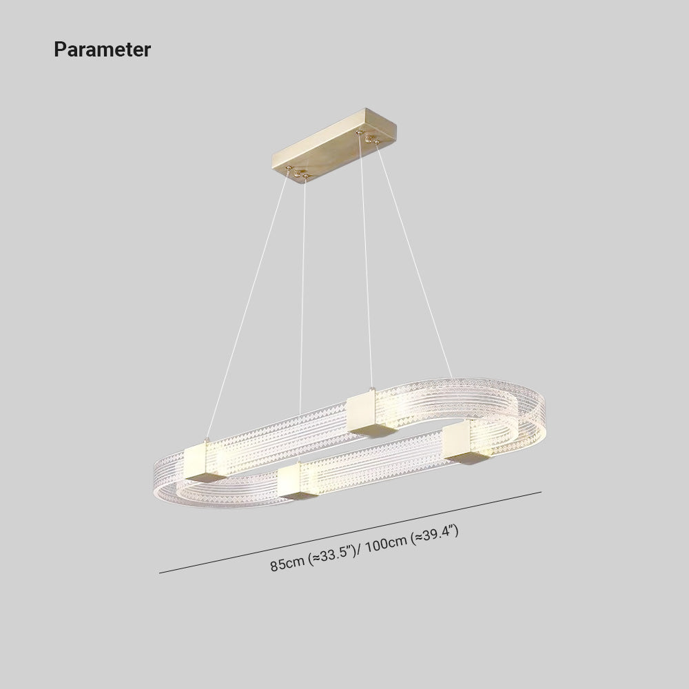 Arisha Modern Round/Oval Acrylic/Metal Pendant Light, Gold - Neutralighting