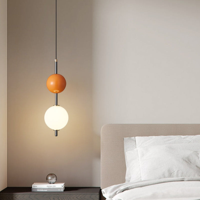 Valentina Modern LED Pendant Light Red Metal Bedroom Living Room - Neutralighting