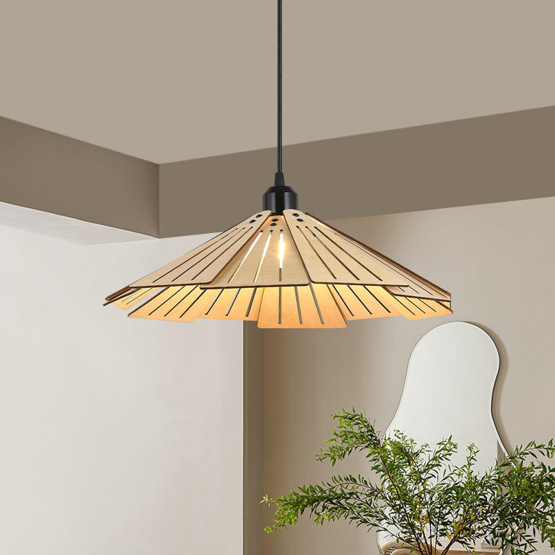 Arisha Retro Pendant Light, Metal & Wood - Neutralighting