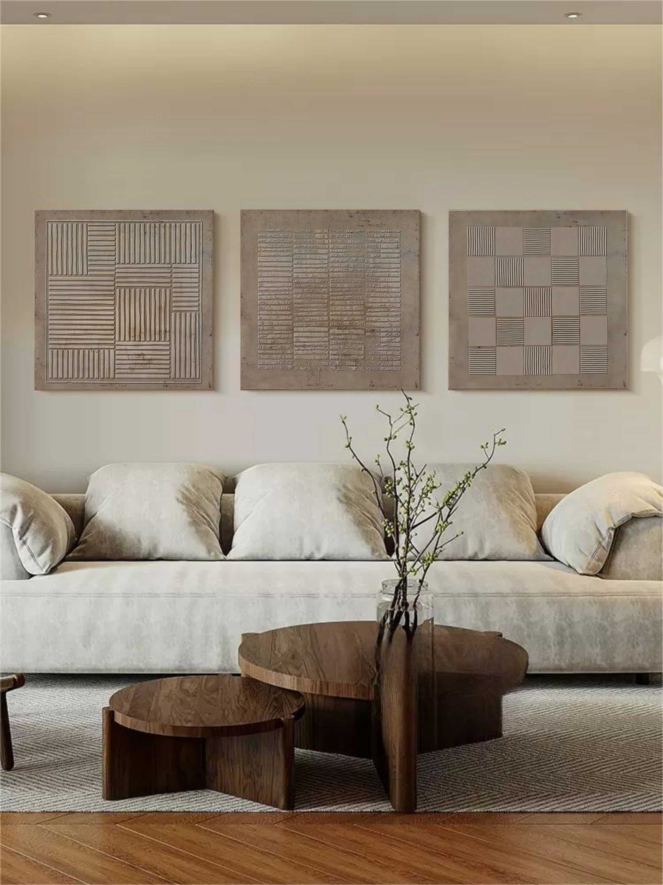 Abstract Painting Set Of 3 SP060 - Neutralighting