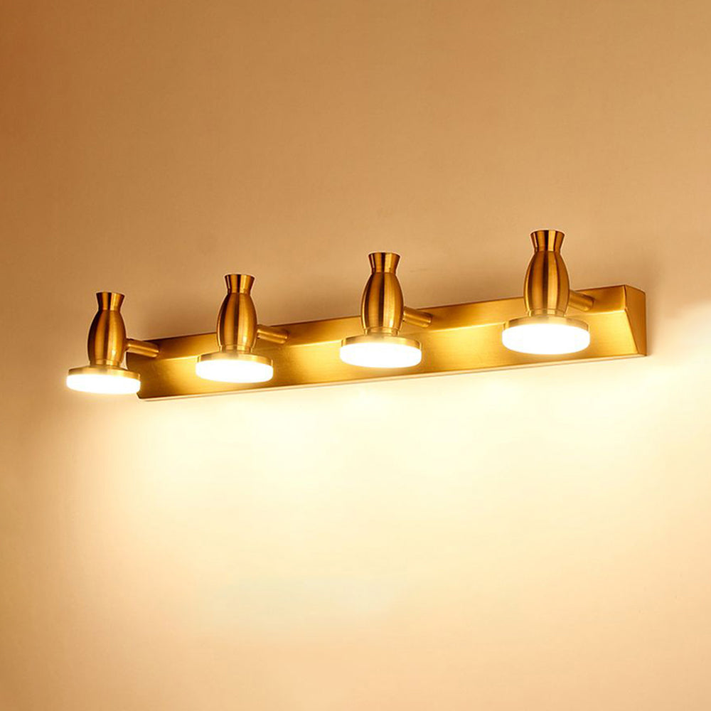 Arisha Luxury Multi Metal Mirror Front Wall Lamp, Brass - Neutralighting