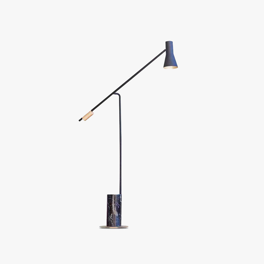 Carins Modern Nordic Minimalistic Floor Lamp, Marble & Metal, Black - Neutralighting