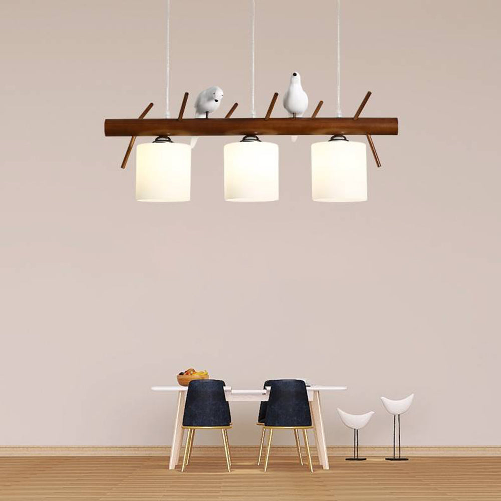 Muto Bird Pendant Light Wood, 2/3 Heads - Neutralighting