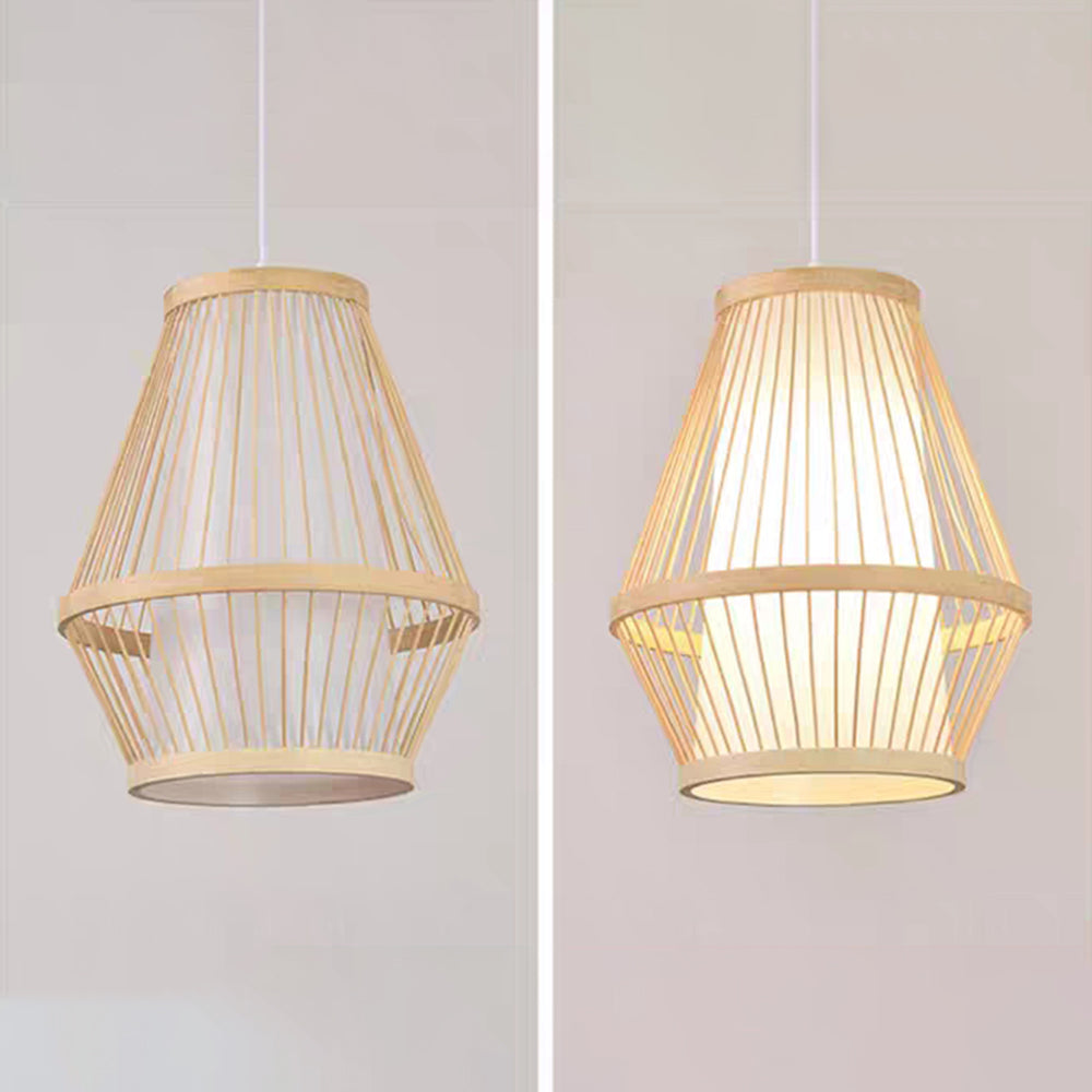 Muto Rattan Handmade Woven Bamboo Vintage Pendant Light - Neutralighting