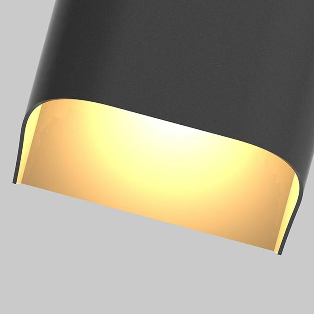 Ray Modern Solar Up Down Metal Outdoor Wall Lamp, Balck - Neutralighting