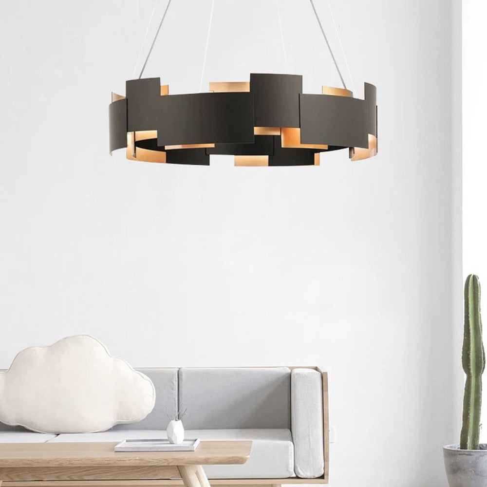 Arisha Modern Ring Metal Pendant Lamp, Black - Neutralighting