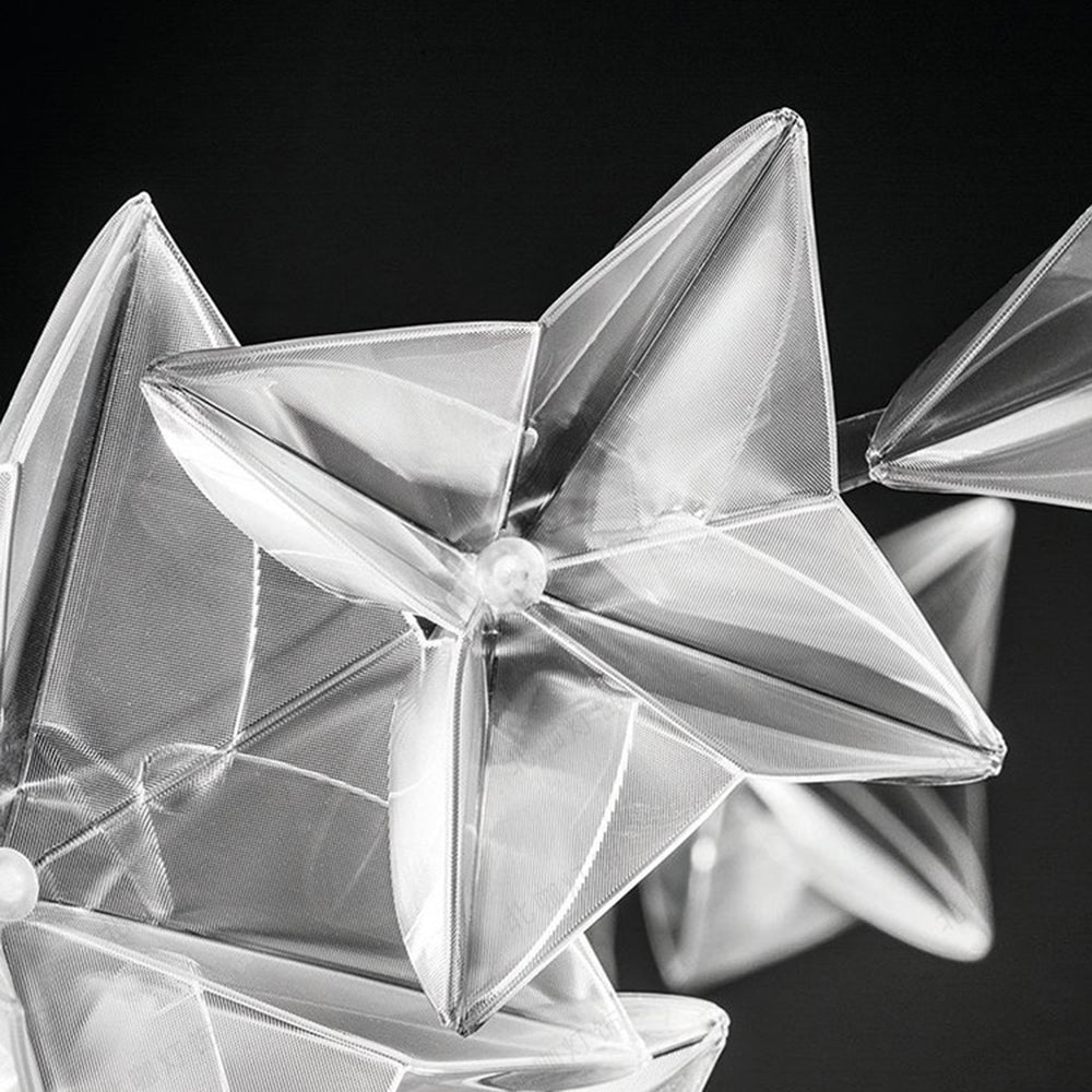 Olivia Luxury Star Acrylic Pendant Light, Living Room, Silver - Neutralighting