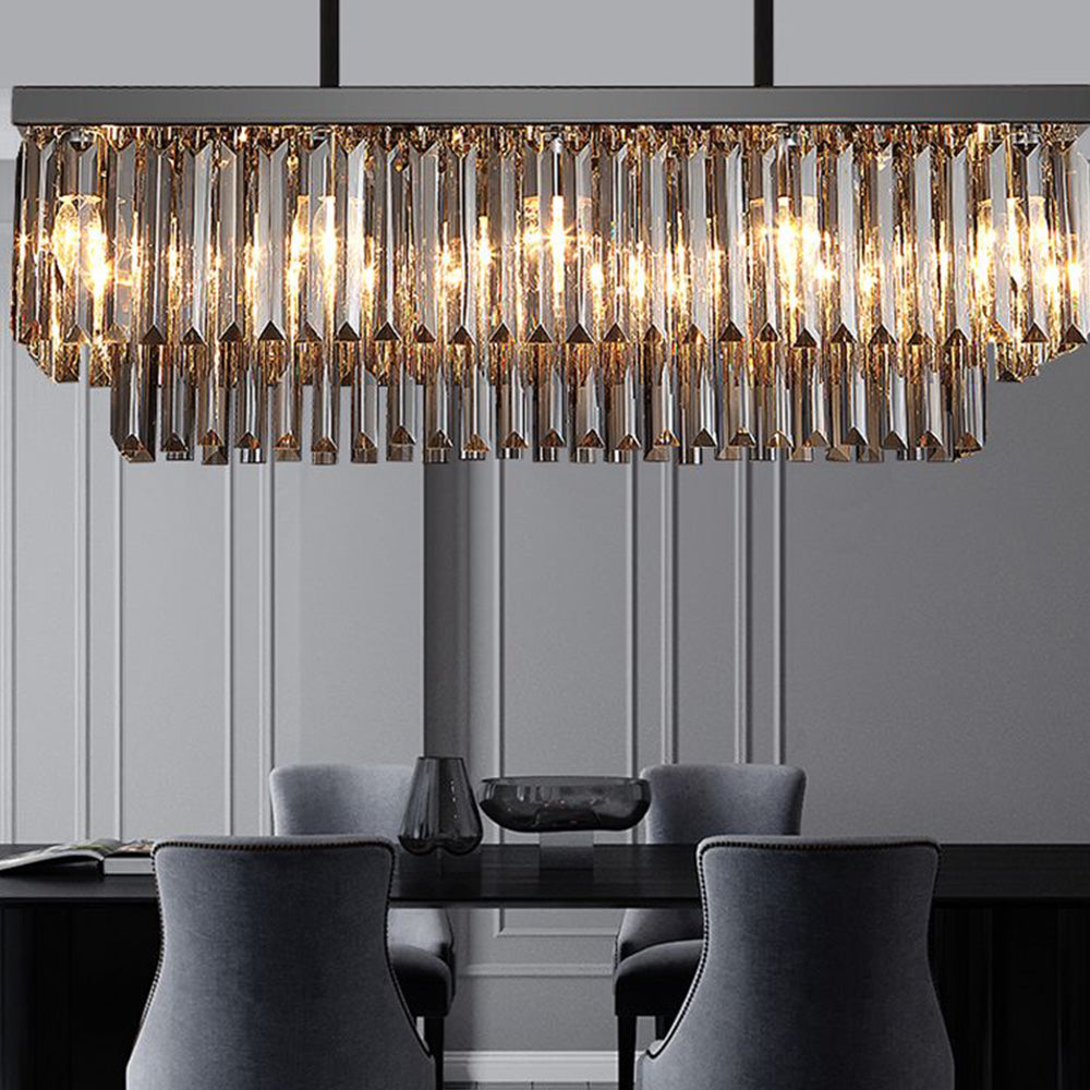 Kristy Design Rectangle Metal Pendant Light, Black - Neutralighting