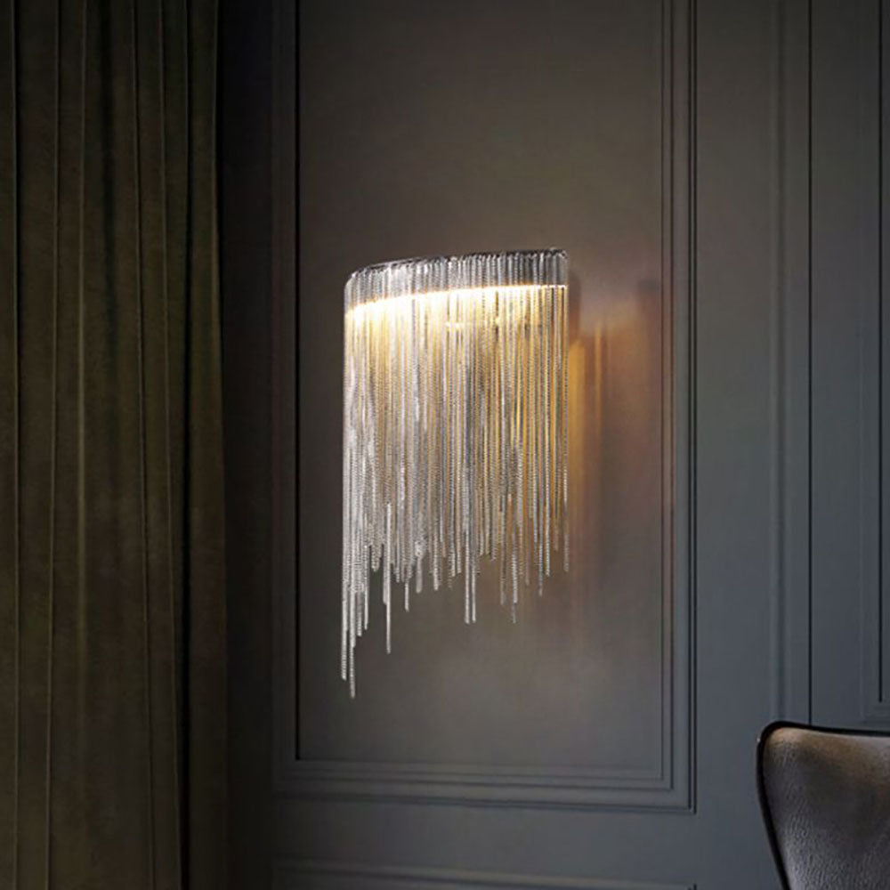 Arisha Wall Lamp Decorative/Modern, Tassel Chain, Silver, Living Room - Neutralighting