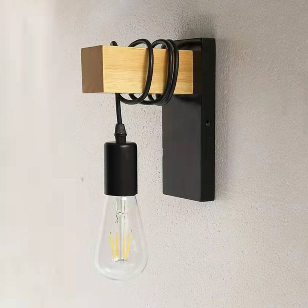 Silva Wall Lamp Bulb Industrial, Metal, Black/White, Living Room - Neutralighting