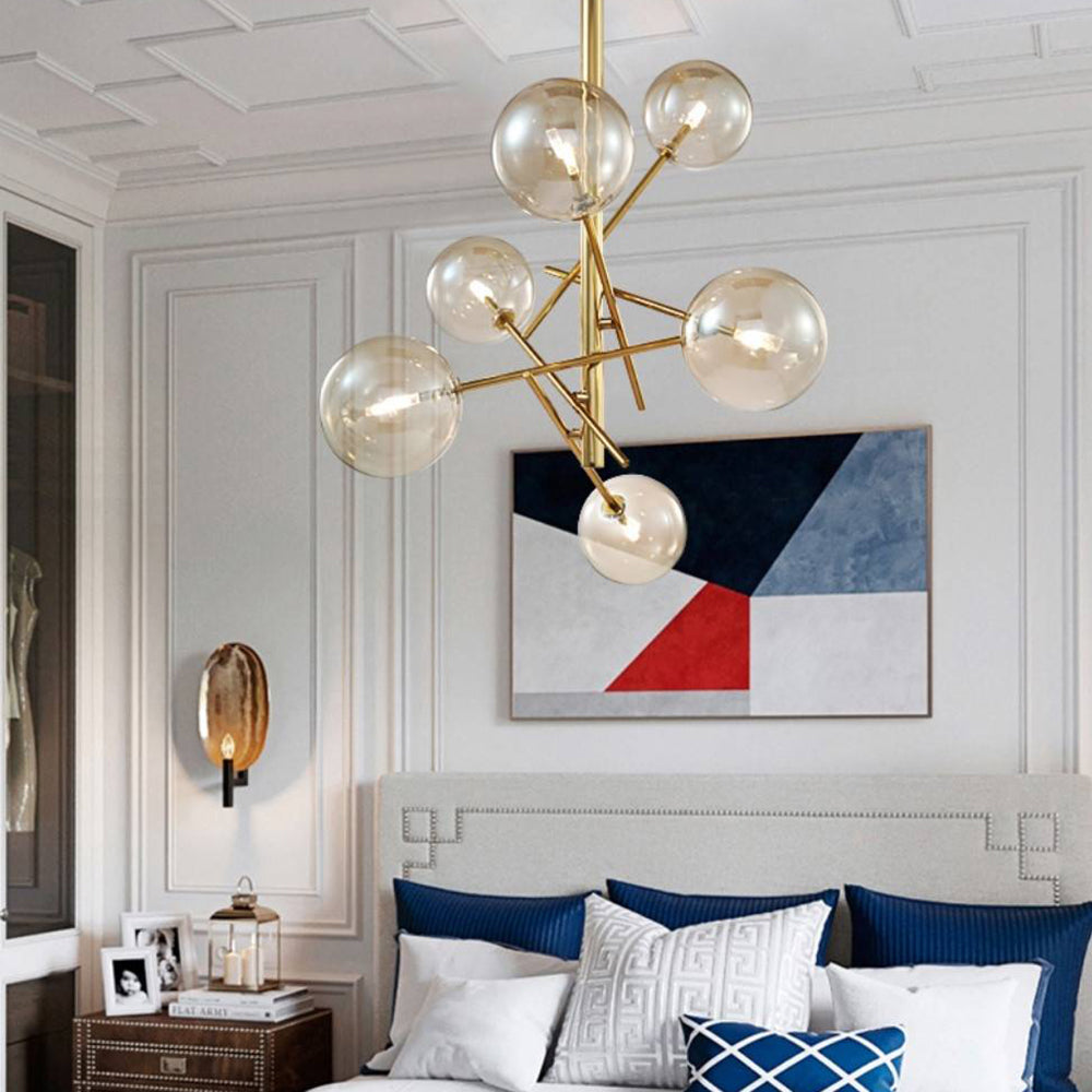 Valentina Bubble Branch Glass/Metal Chandelier, Kitchen/Dining Room - Neutralighting