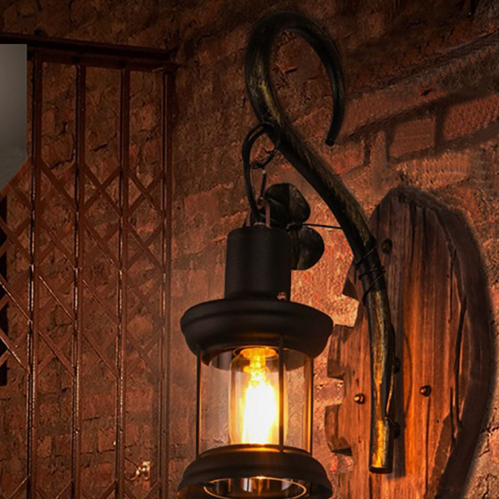 Epoch Wall Lamp Fish Shape Vintage, Wood/Metal, Bedroom - Neutralighting