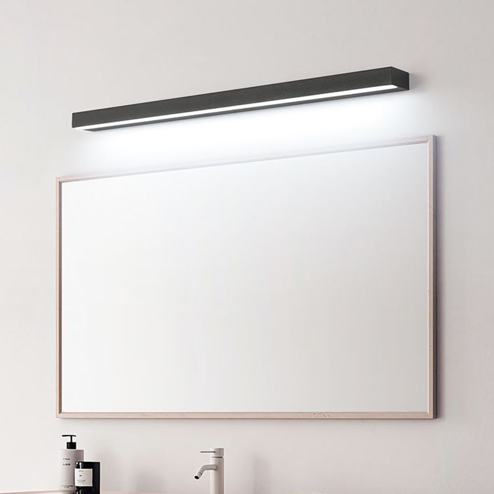 Arisha Modern Rectangular Linear Mirror Front Wall Lamp, Black - Neutralighting