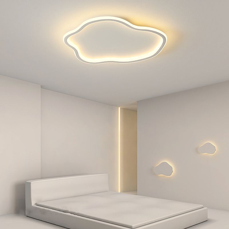 Arisha Modern Metal/Acrylic Flush Mount Ceiling Lights, White/Black - Neutralighting