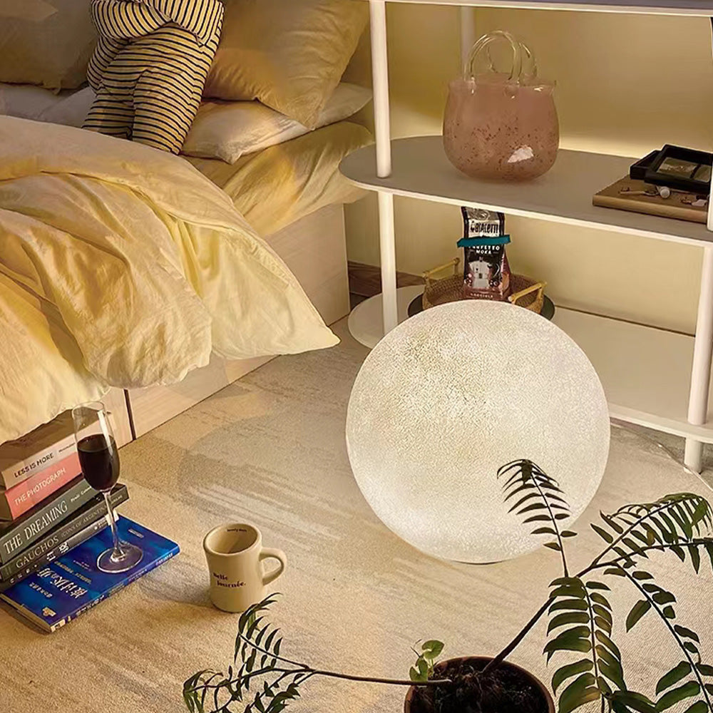 Mira Modern Decorative Dream Floor Lamp, Moon Globe, Resin, Bedroom - Neutralighting