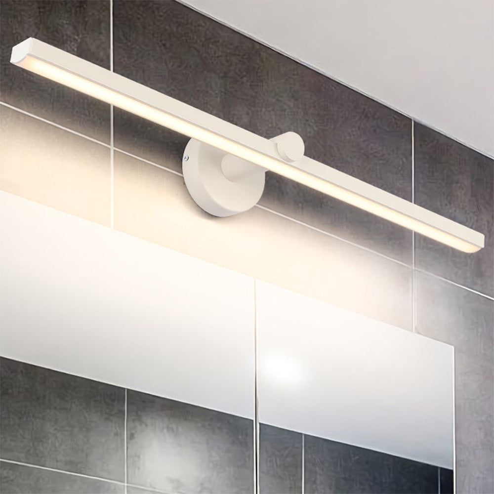 Arisha Minimalist Linear Acrylic Mirror Front Wall Lamp, White - Neutralighting