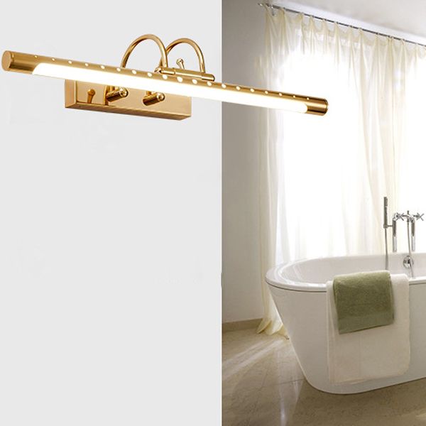 Tiffany Modern Linear Vanity Wall Lamp, Gold, Bathroom/Kitchen - Neutralighting