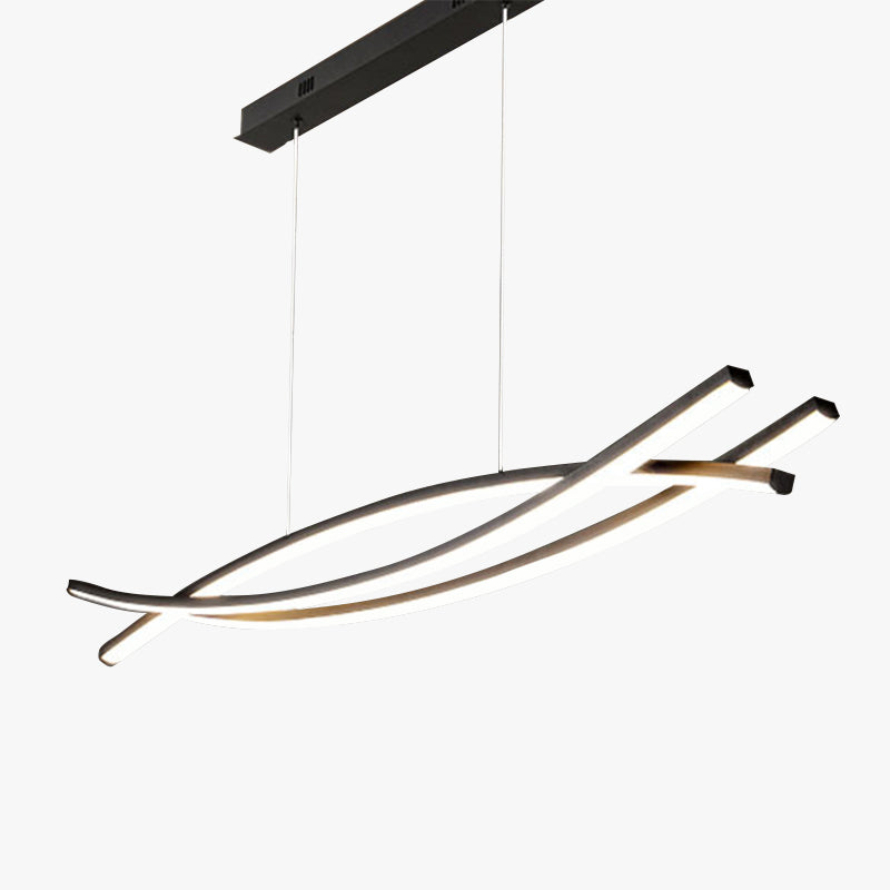 Arisha Modern Linear Metal Pendant Light, Black - Neutralighting