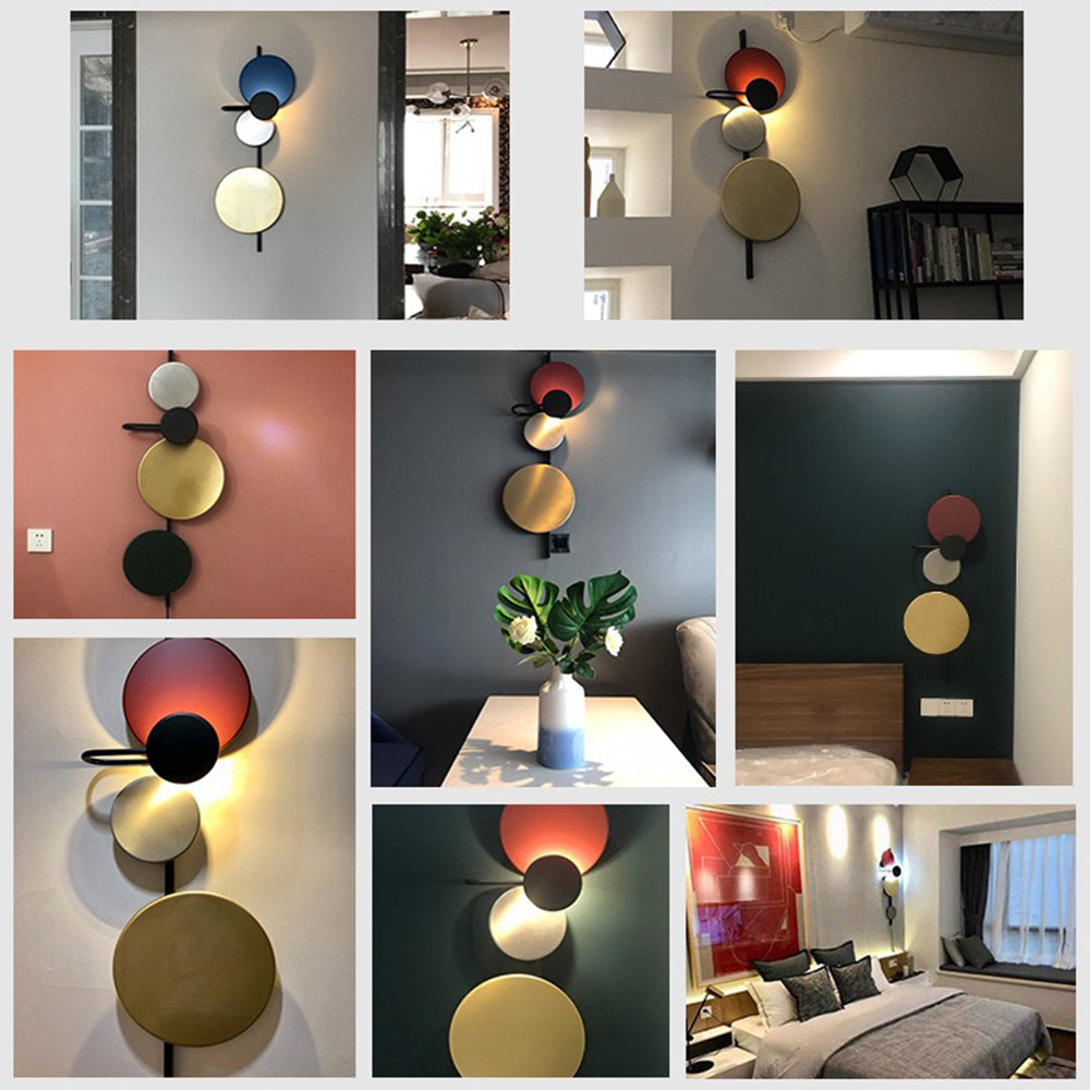 Aira Modern Art Deco Circular Colorful Metal Wall Lamp - Neutralighting