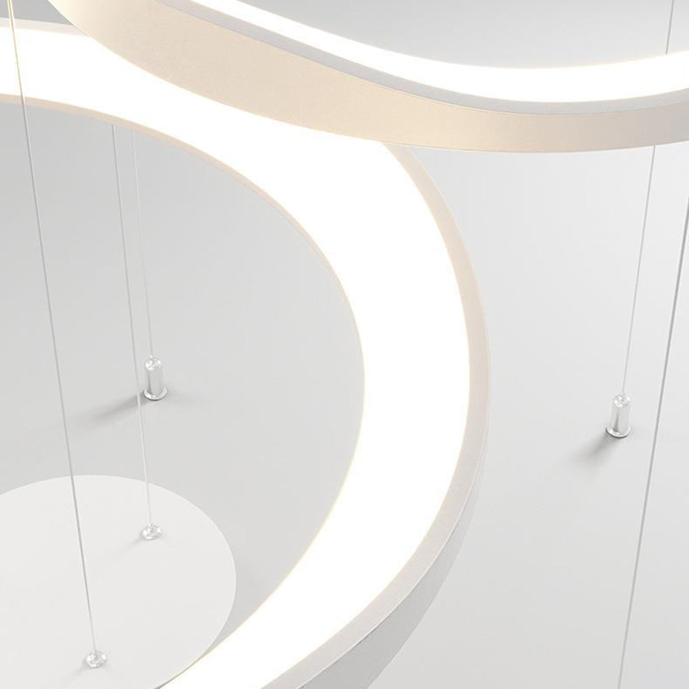 Arisha Pendant Light Rond Modern, Black/White, Dining Room - Neutralighting