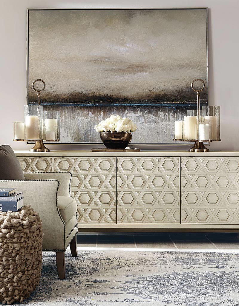 Muted Misty Lakeside Horizontal Canvas Art