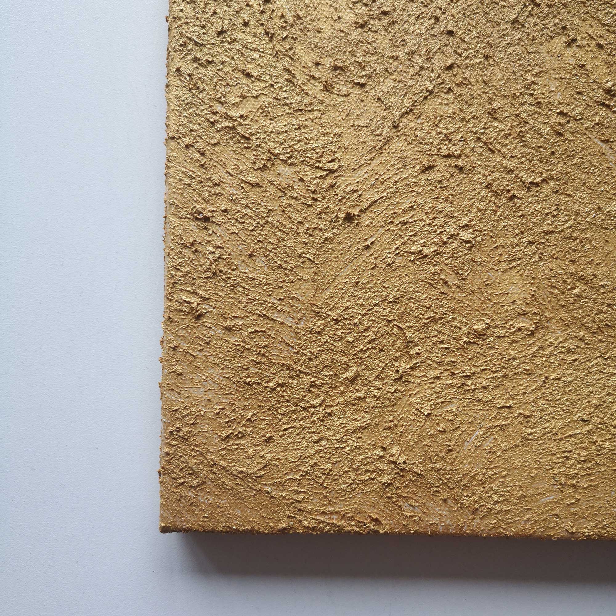 Gold‑Black Vertical Geometric Circle‑Line Coarse‑Textured Artwork