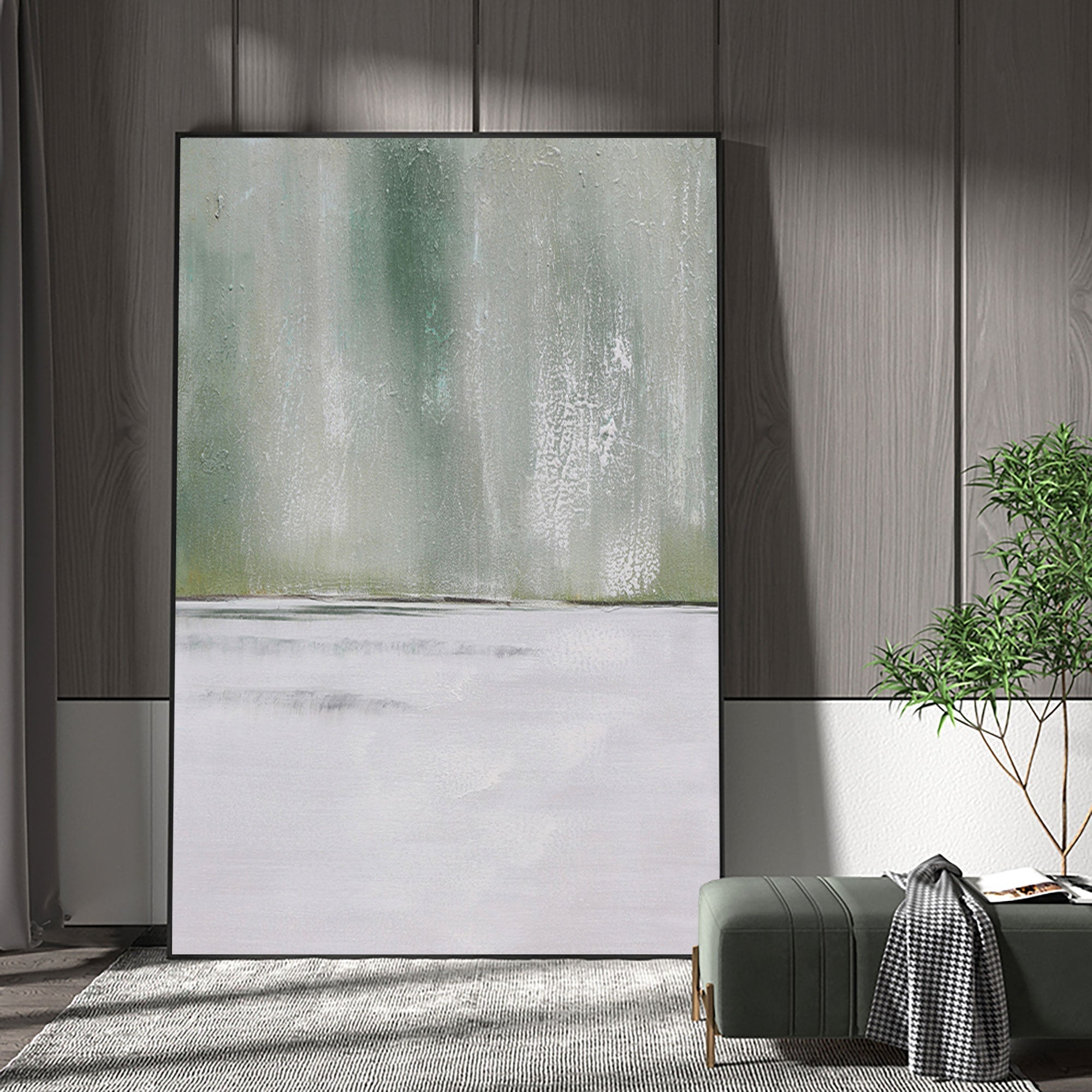 Abstract Green Painting ABAV161 - Neutralighting