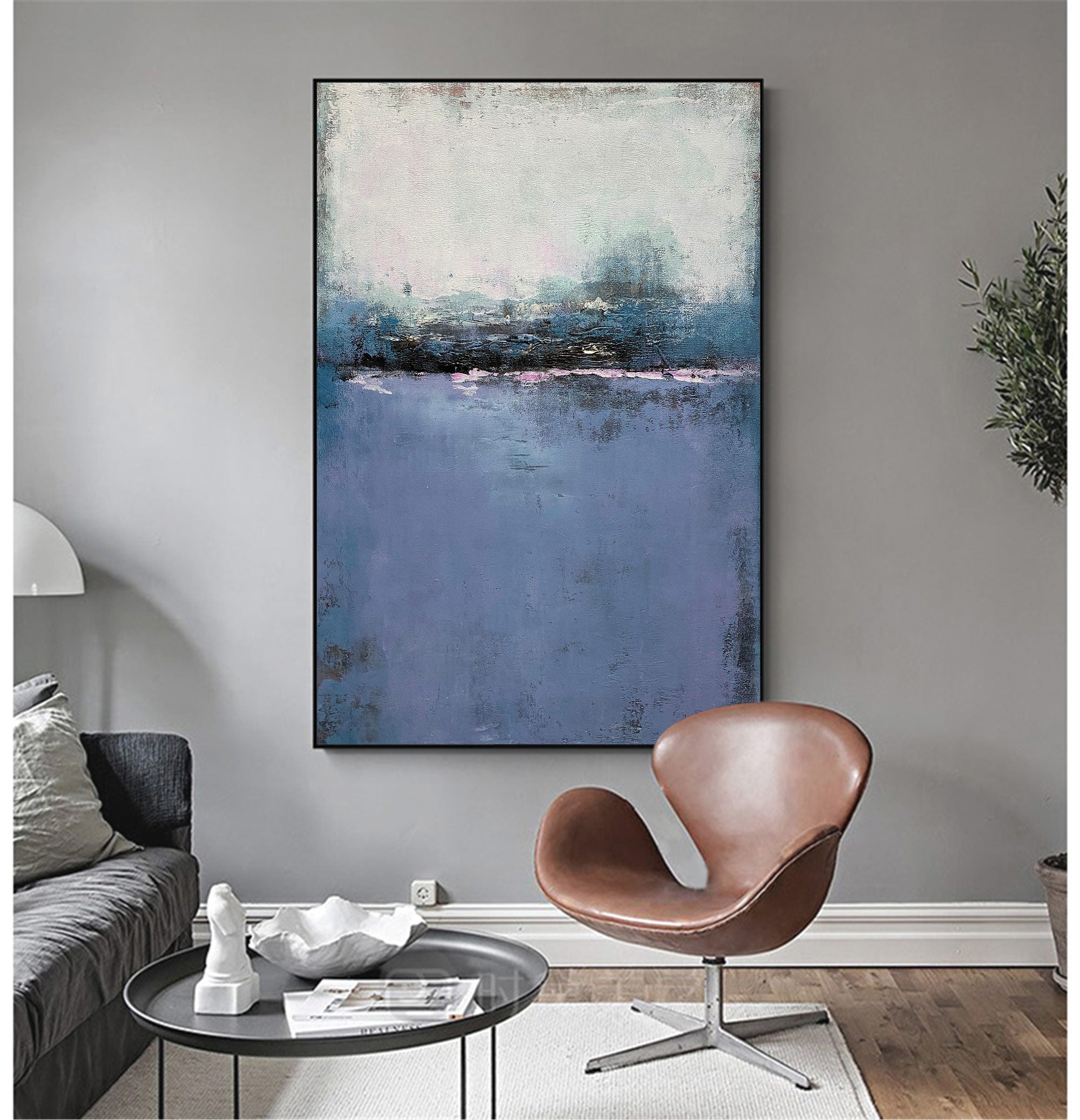 Blue Minimalist Painting ABAV167 - Neutralighting