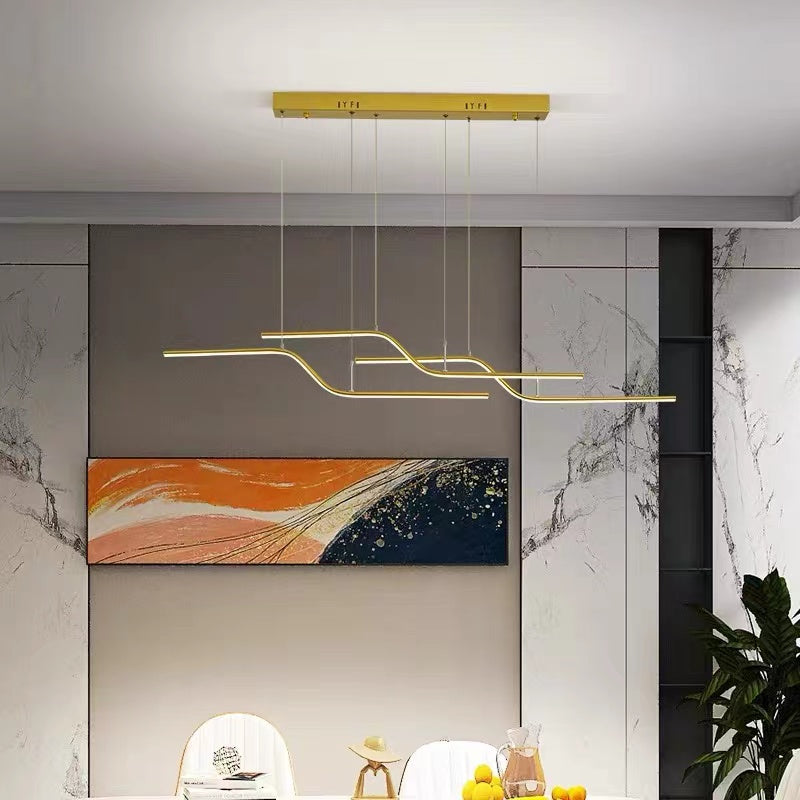 Arisha Minimalist Geometric Metal 3 Light Pendant Light, Dining Room - Neutralighting