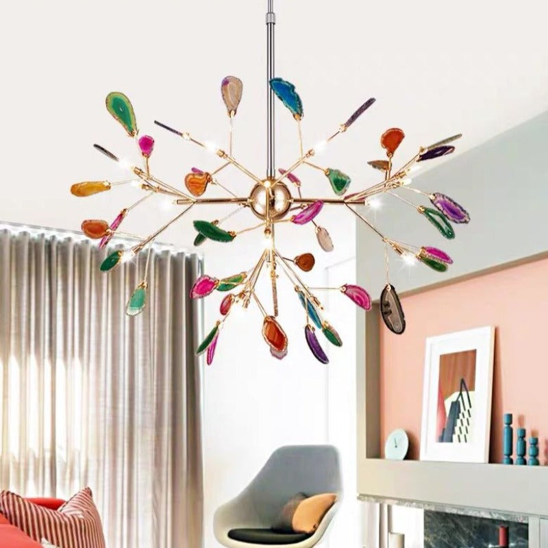 Aria Agate Creative Colourful Chandelier Bedroom/Living Room - Neutralighting