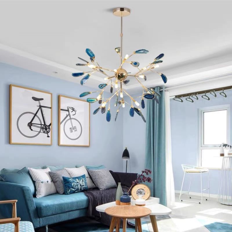 Aria Agate Creative Colourful Chandelier Bedroom/Living Room - Neutralighting