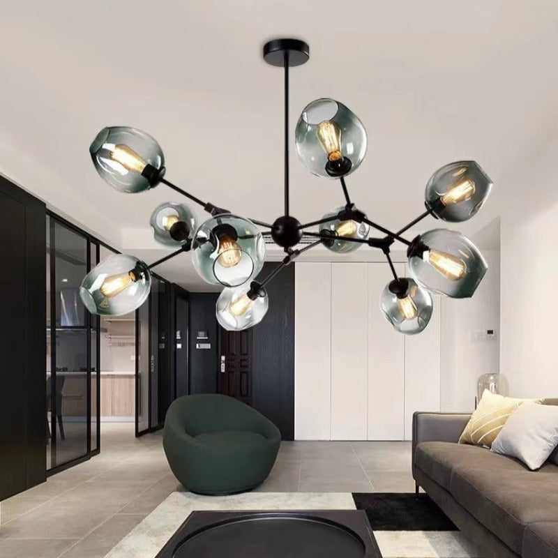 Valentina Modern Bubble Metal Pendant Light, Black/Gold - Neutralighting