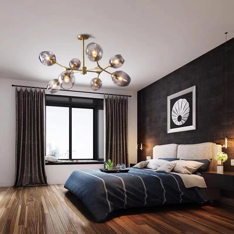 Valentina Modern Bubble Metal Pendant Light, Black/Gold - Neutralighting