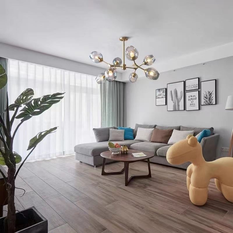 Valentina Modern Bubble Metal Pendant Light, Black/Gold - Neutralighting