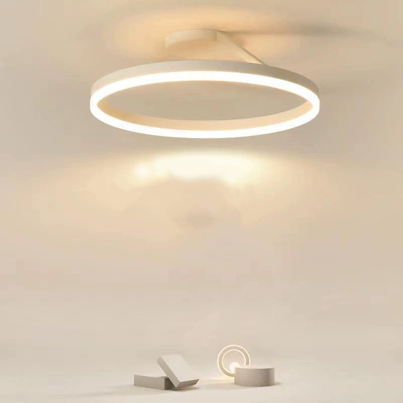 Solen Modern Circle Flush Mount Ceiling Light, Black & White - Neutralighting