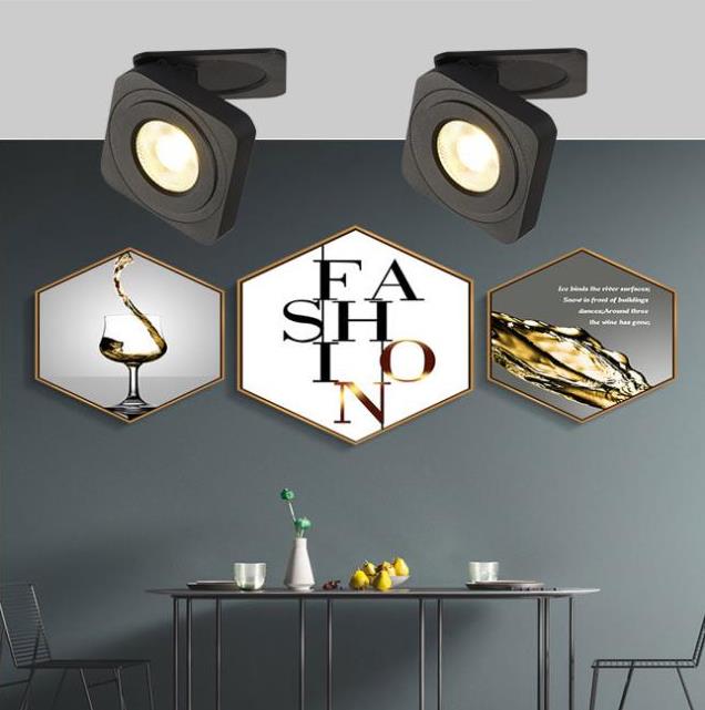 Arisha Modern Adjustable Square Ceiling Light Spotlight, Black/White - Neutralighting