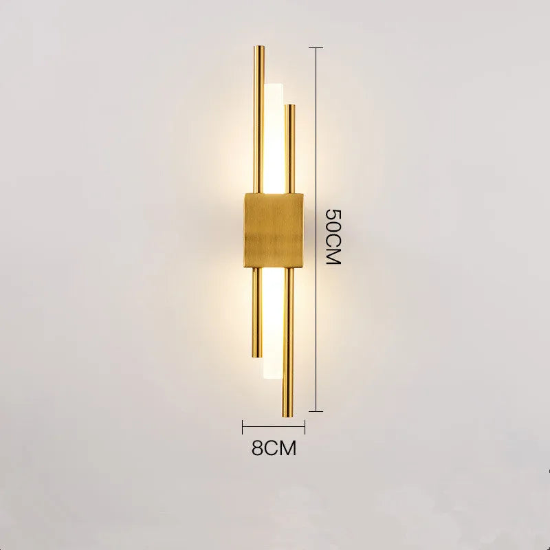Dune Modern Bar Metal LED Wall Lamp, Black/Gold - Neutralighting