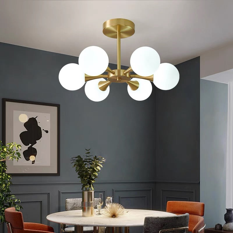 Valentina Contemporary Flush Mount Ceiling Light, Glass Bubble - Neutralighting
