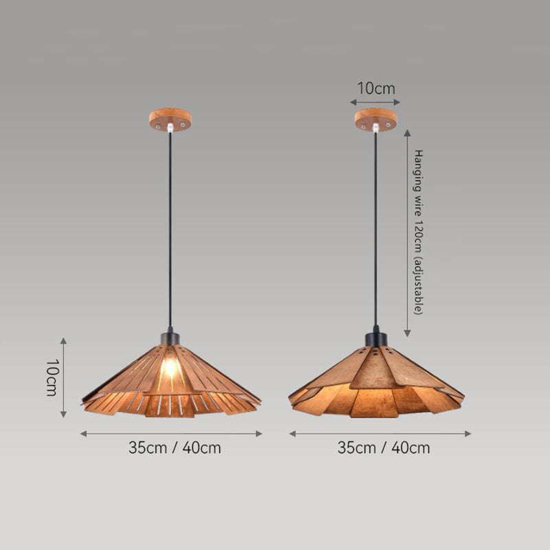 Arisha Retro Pendant Light, Metal & Wood - Neutralighting