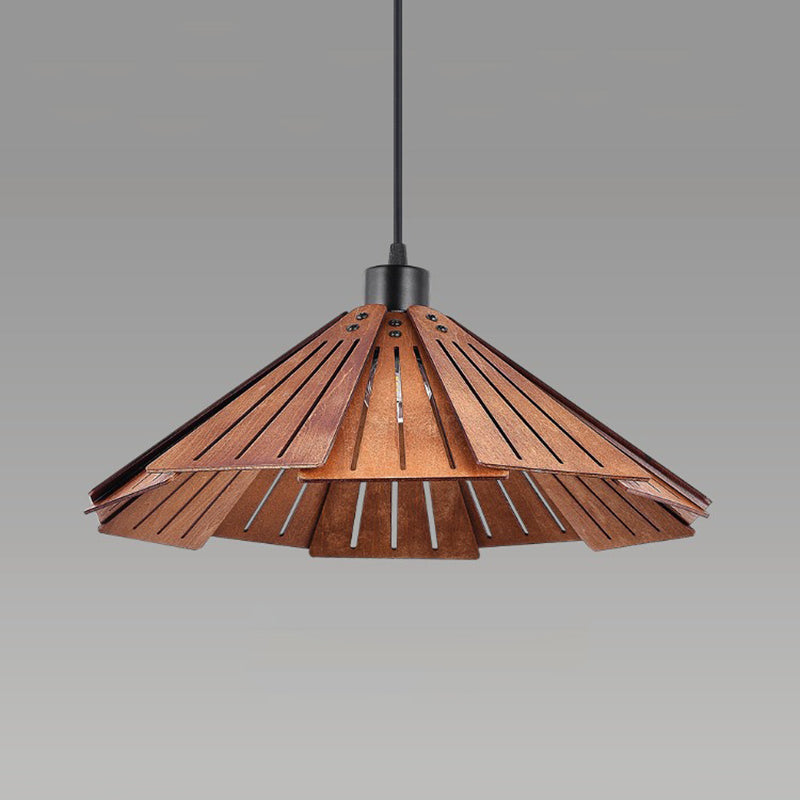 Arisha Retro Pendant Light, Metal & Wood - Neutralighting