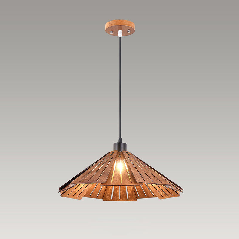 Arisha Retro Pendant Light, Metal & Wood - Neutralighting